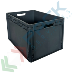 Cassa in PP-PCR, 65 Lt, 60 x 40 x 32 cm, Tipologia: Cassa Norma Europa, Versione: Base e Pareti Chiuse, Mis. Base (cm): 40 x 60, Altezza (cm): 32, Capacit&agrave;: 65 Lt, Contatto Diretto con Alimenti: NO, Colore: Grigio vendita, produzione, prezzi e offerte