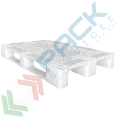 Pallet 80 x 120 in HDPE, piano forato, 3 traverse, Tipologia: Pallet per Alimenti, Mis. Base (cm): 80 x 120, Piano Superiore: Forato, Base d&rsquo;Appoggio: 3 Traverse, Portata Statica (Kg): 2500, Portata Dinamica (Kg): 1000, Portata su Scaffale (Kg): 400, Altezza (cm): 15 vendita, produzione, prezzi e offerte