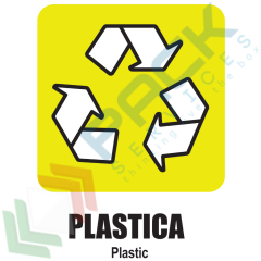 Adesivo per bidoni raccolta differenziata PLASTICA, Tipologia: Adesivo Raccolta Differenziata, Ideale per: Plastica vendita, produzione, prezzi e offerte