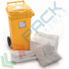 Kit olio carrellato, assorb. 245 Lt - bidone, Tipologia: Kit Oli e Idrocarburi, Modello: Contenitore Carrellato, Confezionamento: Bidone, Capacit&agrave; di Assorbimento Conf. (Lt): 240 vendita, produzione, prezzi e offerte