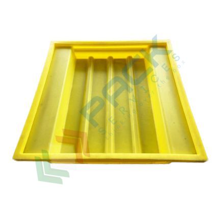 Vasca di contenimento liquidi in plastica (PE), per scaffalature, ideale per 3 fusti pallettizzati, volume di raccolta 210 Lt, Mis. 1320 L x 1320 P x 220 H mm, colore giallo, Tipologia: Vasca per Fusti, Ideale per: 3 Fusti, Versione: per Scaffalatura, Materiale: Plastica, Volume di Raccolta (Lt): 210 vendita, produzione, prezzi e offerte