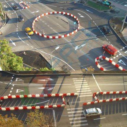 Barriera stradale spartitraffico impilabile, in plastica (PE), con giunto basso, colore rosso, Tipologia: New Jersey, Colore: Rosso, 8 image vendita, produzione, prezzi e offerte