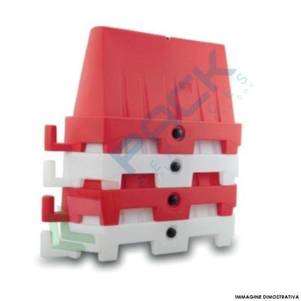 Barriera stradale spartitraffico impilabile, in plastica (PE), con giunto basso, colore rosso, Tipologia: New Jersey, Colore: Rosso, 4 image vendita, produzione, prezzi e offerte