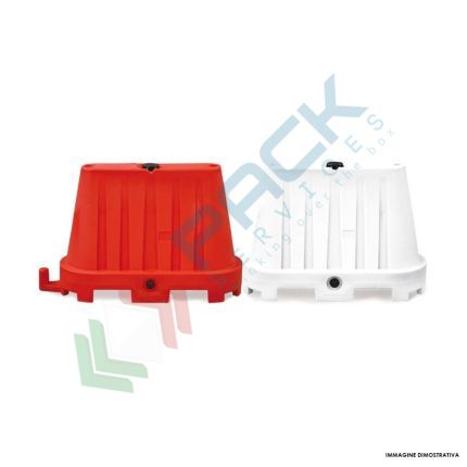 Barriera stradale spartitraffico impilabile, in plastica (PE), con giunto basso, colore rosso, Tipologia: New Jersey, Colore: Rosso, 5 image vendita, produzione, prezzi e offerte