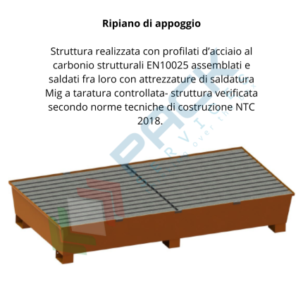 Vasca di contenimento conica in acciaio ideale per 2 fusti 200 Lt, volume di raccolta 230 Lt, Mis. 1350 L x 780 P x 370 H mm, colore arancio RAL 2004, Tipologia: Vasca per Fusti, Ideale per: 2 Fusti, Versione: Conica con Doghe, Materiale: Acciaio, Volume di Raccolta (Lt): 230, 16 image vendita, produzione, prezzi e offerte