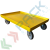 Carrello per cassette 60 x 40, piano chiuso, 4 ruote gomma, Tipologia: Carrello 60 x 40, Versione: Piano Chiuso, Colore: Giallo, Materiale Ruote: Gomma, Versione Ruote: 4 Sterzanti vendita, produzione, prezzi e offerte
