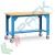 Banco da lavoro con ruote e piano in legno, 150 cm, blu, Tipologia: Banco con Ruote, Gambe: Regolabili, Materiale Piano: Legno, Larghezza (cm): 150, Versione: Senza Cassetti, Colore: Blu vendita, produzione, prezzi e offerte