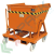 Benna ribaltabile porta rottami con ruote, in acciaio, capacità 300 Lt, portata 1000 kg, Mis. 1300 L x 780 P x 650 H mm, colore arancione RAL 2004, Tipologia: Benna Scarico con Muletto, Pareti: Chiuse, Base: 4 Ruote, Capacità: 300 Lt, Portata (Kg): 1000, 2 image vendita, produzione, prezzi e offerte