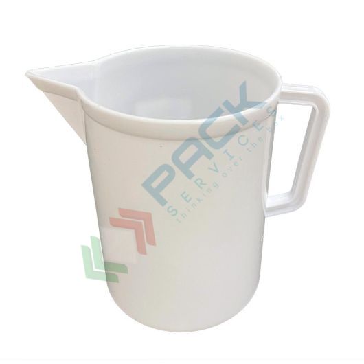 Caraffa graduata in plastica (PP), capacità 3000 ml, tonda a forma bassa, Mis. Ø 162 x 188 H mm, colore bianco coprente (graduata internamente), Tipologia: Caraffa, Capacità: 3000 ml, Colore: Bianco vendita, produzione, prezzi e offerte