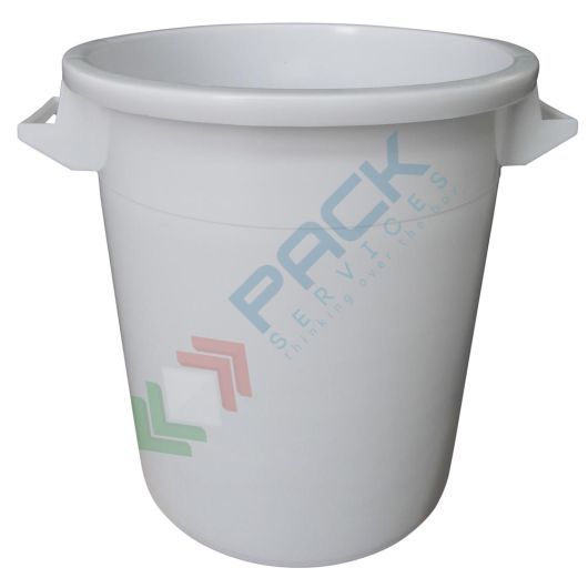 Bidone industriale in plastica (HDPE) 50 Lt, sovrapponibile e inseribile, coperchio a pressione (escluso), colore neutro, Tipologia: Coperchio a Pressione, Capacità: 50 Lt, Colore: Neutro vendita, produzione, prezzi e offerte
