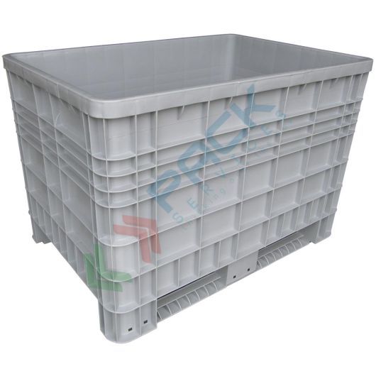 Cassa pallet in plastica (HDPE) 2 traverse, Mis. 1200 L x 800 P x 800 H mm, portata 250 Kg, volume 530 Lt, Tipologia: Bins Chiusi, Volume (Lt): 530, Materiale: HDPE, Mis. Base (cm): 80 x 120, Altezza (cm): 80, Base: 2 Traverse, Versione: Light vendita, produzione, prezzi e offerte