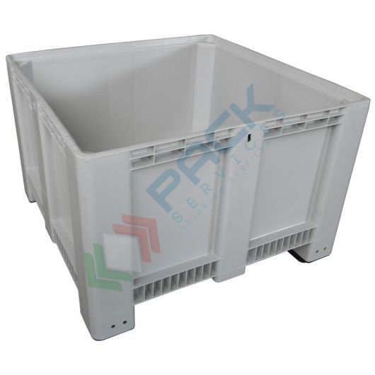Cassa pallet in plastica (HDPE) 4 piedi, Mis. 1130 L x 1130 P x 760 H mm, portata 450 Kg, volume 650 Lt, Tipologia: Bins Chiusi, Volume (Lt): 650, Materiale: HDPE, Mis. Base (cm): 113 x 113, Altezza (cm): 76, Base: 4 Piedi, Versione: Standard vendita, produzione, prezzi e offerte