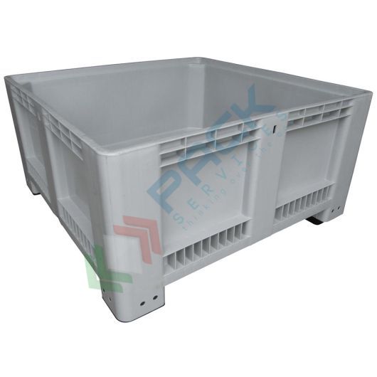 Cassa pallet in plastica (HDPE) 4 piedi, Mis. 1130 L x 1130 P x 580 H mm, portata 320 Kg, volume 470 Lt, Tipologia: Bins Chiusi, Volume (Lt): 470, Materiale: HDPE, Base: 4 Piedi, Mis. Base (cm): 113 x 113, Altezza (cm): 58, Versione: Standard vendita, produzione, prezzi e offerte