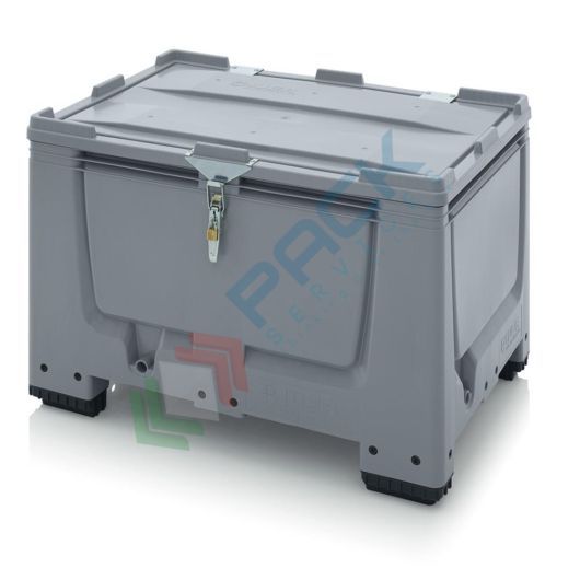 Cassa pallet in plastica (HDPE), 4 piedi, sistema di chiusura SA/SV, Mis. 1200 L x 800 P x 790 H mm, volume 535 Lt, Tipologia: Bins Chiusura SA-SV, Volume (Lt): 535, Materiale: HDPE, Mis. Base (cm): 80 x 120, Altezza (cm): 79, Base: 4 Piedi, Versione: Non Omologata ADR/UN vendita, produzione, prezzi e offerte
