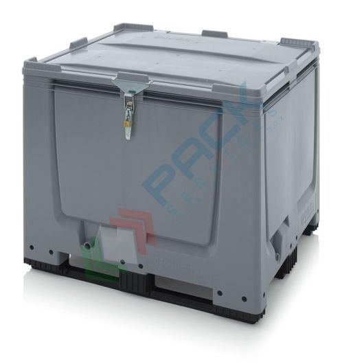 Cassa pallet in plastica (HDPE), 3 traverse, sistema di chiusura SA/SV, Mis. 1200 L x 1000 P x 1000 H mm, volume 900 Lt, Tipologia: Bins Chiusura SA-SV, Volume (Lt): 900, Materiale: HDPE, Mis. Base (cm): 100 x 120, Altezza (cm): 100, Base: 3 Traverse, Versione: Non Omologata ADR/UN vendita, produzione, prezzi e offerte