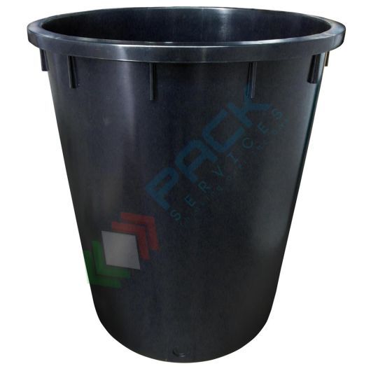 Bidone industriale in plastica (HDPE) 150 Lt, sovrapponibile e inseribile, coperchio a pressione (escluso), colore nero, Tipologia: Coperchio a Pressione, Capacità: 150 Lt, Colore: Nero vendita, produzione, prezzi e offerte