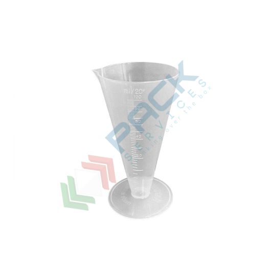 Bicchiere conico in plastica (PP), graduato, capacità 100 ml, Mis. 118 H mm, per usi generali di laboratorio, Tipologia: Bicchiere, Capacità: 100 ml, Colore: Neutro vendita, produzione, prezzi e offerte