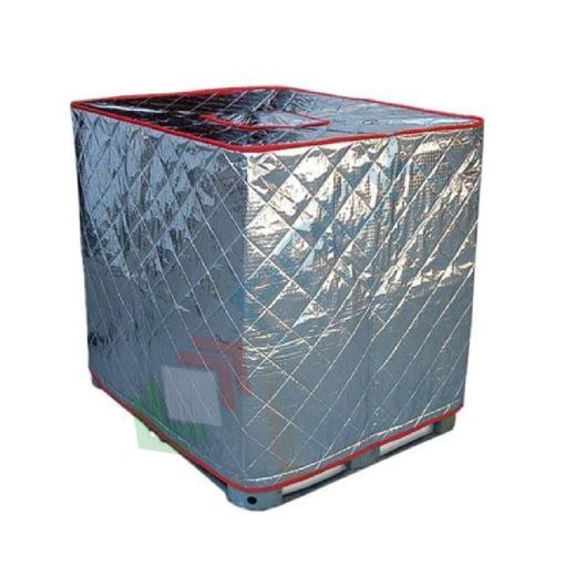 Copertura termoisolante per cisternetta IBC 1000 Lt, in PET metallizzato, protezione a tre camere isolanti, con apertura superiore, Tipologia: Copertura Multiuso + Tappo, Versione: Tre camere isolanti vendita, produzione, prezzi e offerte