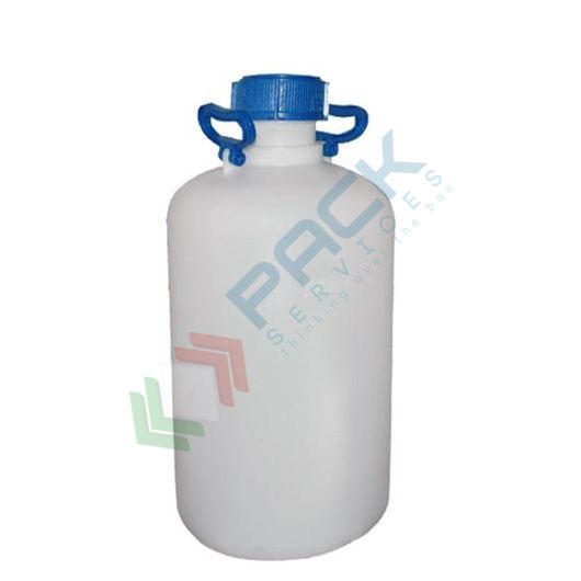Bottiglione in plastica (PE), cilindrico collo stretto, capacità 25 Lt, maniglie laterali in plastica e tappo a vite (incluso), Tipologia: Cilindrico, Capacità: 25 Lt, Bocca: Stretta, Versione: Senza Rubinetto vendita, produzione, prezzi e offerte