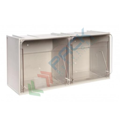 Cassettiera porta minuteria in plastica (PET), con 2 cassetti, Mis. 600 L x 240 P x 300 H mm, colore grigio chiaro, Tipologia: Cassettiera Crystal Box, Cassetti nr.: 2, Versione: 600 L x 240 P x 300 H mm, Colore: Grigio Chiaro vendita, produzione, prezzi e offerte