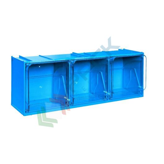Cassettiera porta minuteria in plastica (PET), con 3 cassetti, Mis. 600 L x 200 P x 215 H mm, colore blu, Tipologia: Cassettiera Crystal Box, Colore: Blu, Cassetti nr.: 3, Versione: 600 L x 200 P x 215 H mm vendita, produzione, prezzi e offerte