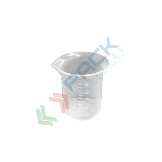 Becher in plastica (PP) graduato, capacità 50 ml, Mis. Ø 41 x 60 H mm, forma bassa, per usi generali di laboratorio, Tipologia: Becher, Capacità: 50 ml, Colore: Neutro vendita, produzione, prezzi e offerte
