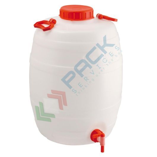 Bottiglione in plastica (HDPE), cilindrico con collo largo e rubinetto, capacità 25 Lt, maniglie laterali in plastica e tappo a vite (incluso), Tipologia: Cilindrico, Capacità: 25 Lt, Bocca: Larga, Versione: con Rubinetto vendita, produzione, prezzi e offerte