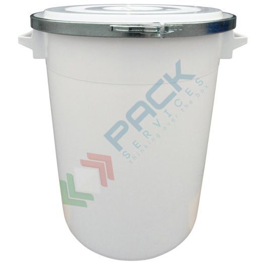 Bidone industriale in plastica (HDPE) 100 Lt, sovrapponibile e inseribile, coperchio con cravatta metallica (incluso), colore neutro, Tipologia: Coperchio con Cravatta, Capacità: 100 Lt, Colore: Neutro vendita, produzione, prezzi e offerte