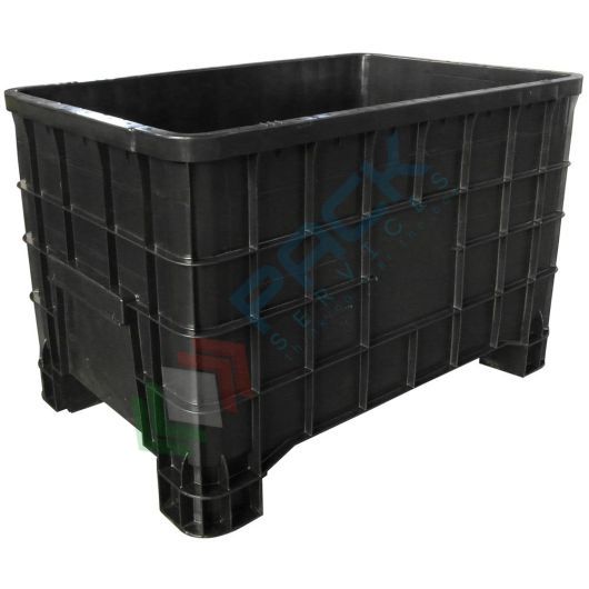 Cassa pallet in plastica (HDPE riciclato), 4 piedi, Mis. 1000 L x 635 P x 645 H mm, portata 150 Kg, volume 300 Lt, Tipologia: Bins Chiusi, Volume (Lt): 300, Materiale: HDPE-PCR (Riciclato), Base: 4 Piedi, Mis. Base (cm): 63,5 x 100, Altezza (cm): 64,5, Versione: Standard vendita, produzione, prezzi e offerte
