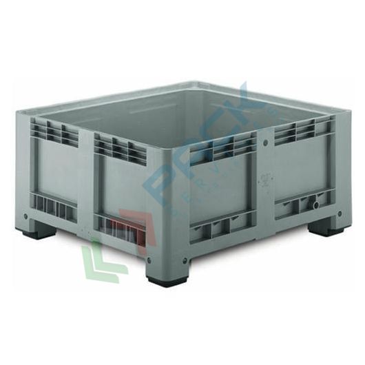 Cassa pallet in plastica (HDPE) 4 piedi, Mis. 1200 L x 1000 P x 580 H mm, portata 320 Kg, volume 400 Lt, Tipologia: Bins Chiusi, Volume (Lt): 400, Materiale: HDPE, Mis. Base (cm): 100 x 120, Altezza (cm): 58, Base: 4 Piedi, Versione: Standard vendita, produzione, prezzi e offerte