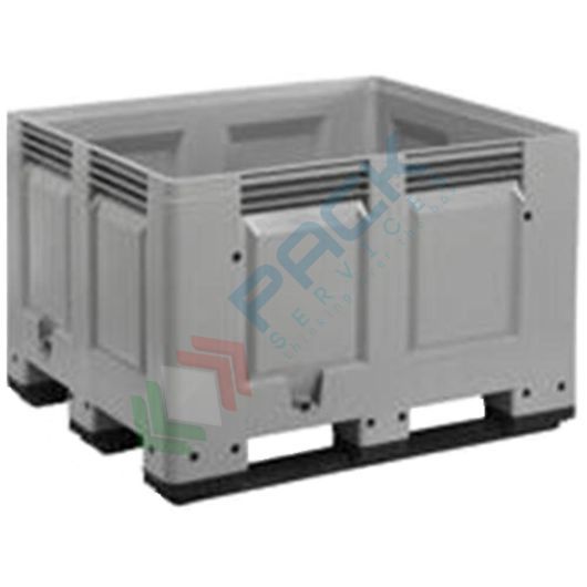 Cassa pallet in plastica (HDPE) 3 traverse, Mis. 1200 L x 1000 P x 580 H mm, portata 320 Kg, volume 400 Lt, Tipologia: Bins Chiusi, Volume (Lt): 400, Materiale: HDPE, Base: 3 Traverse, Mis. Base (cm): 100 x 120, Altezza (cm): 58, Versione: Standard vendita, produzione, prezzi e offerte