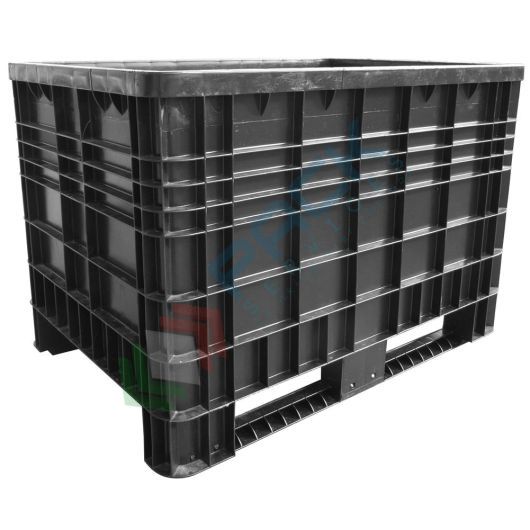 Cassa pallet in plastica (HDPE riciclato) 2 traverse, Mis. 1200 L x 800 P x 800 H mm, portata 250 Kg, volume 530 Lt, Tipologia: Bins Chiusi, Volume (Lt): 530, Materiale: HDPE-PCR (Riciclato), Mis. Base (cm): 80 x 120, Altezza (cm): 80, Base: 2 Traverse, Versione: Light vendita, produzione, prezzi e offerte