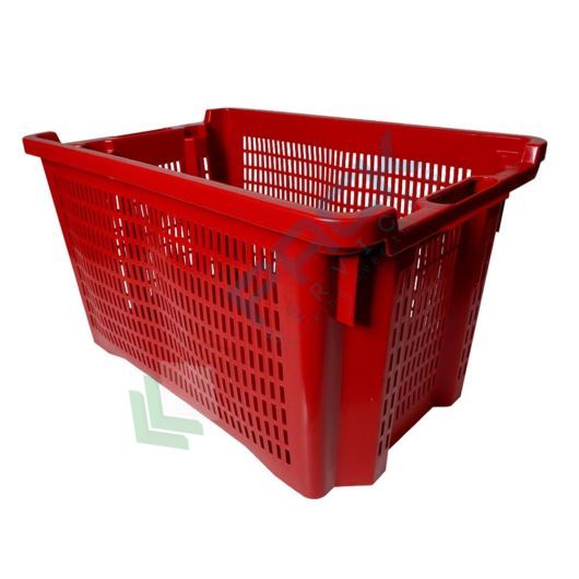 Cassetta in plastica (HDPE) sovrapponibile ed inseribile, capacità 40 Lt, Mis. 560 L x 350 P x 310 H mm, base e pareti forate, colore rosso, Tipologia: Base e Pareti Forate, Capacità: 40 Lt, Colore: Rosso, Mis. Base (cm): 40 x 60, Altezza (cm): 31 vendita, produzione, prezzi e offerte