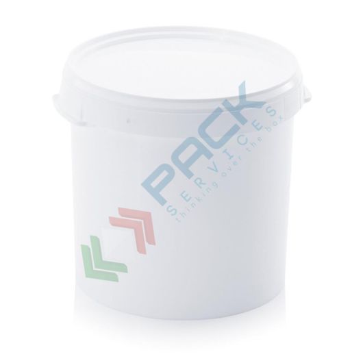 Secchio plastica (PP) conico, capacità 27 Lt, Mis. Ø 349 x 331 H mm, senza manico, coperchio a pressione (incluso), Tipologia: Conici, Capacità: 27 Lt, Colore: Bianco, Omologazione ADR: No, Maniglie: Senza Manico vendita, produzione, prezzi e offerte