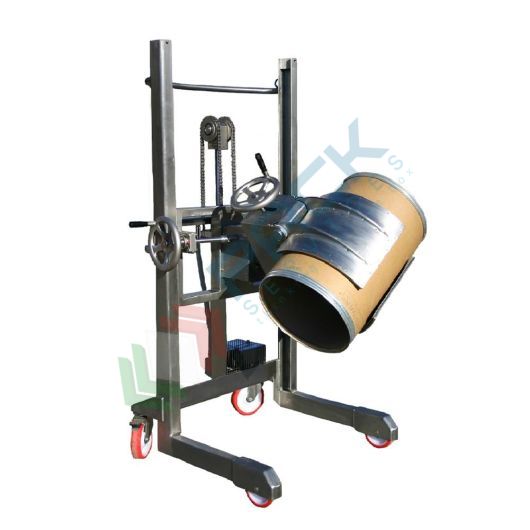 Carrello manuale con ribaltatore laterale diametro variabile, mis. 1300 L x 2000 H mm vendita, produzione, prezzi e offerte