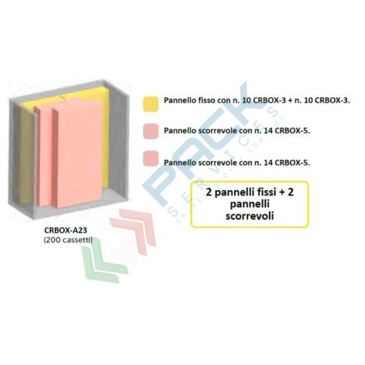 Armadio con cassettiere porta minuteria, capacità 200 cassetti, 2 pannelli fissi + 2 scorrevoli, colore grigio chiaro, Tipologia: Armadio, Colore: Grigio Chiaro, Cassetti nr.: 200, Versione: 2 Pannelli Fissi + 2 Scorrevoli vendita, produzione, prezzi e offerte