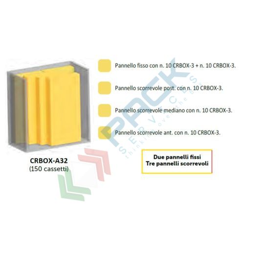 Armadio con cassettiere porta minuteria, capacità 150 cassetti, 2 pannelli fissi + 3 scorrevoli, colore grigio chiaro, Tipologia: Armadio, Colore: Grigio Chiaro, Cassetti nr.: 150, Versione: 2 Pannelli Fissi + 3 Scorrevoli vendita, produzione, prezzi e offerte
