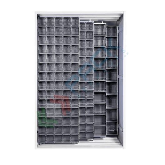 Armadio con cassettiere porta minuteria, capacità 224 cassetti, 2 pannelli fissi + 3 scorrevoli, colore grigio scuro, Tipologia: Armadio, Colore: Grigio Scuro, Cassetti nr.: 224, Versione: 2 Pannelli Fissi + 3 Scorrevoli vendita, produzione, prezzi e offerte