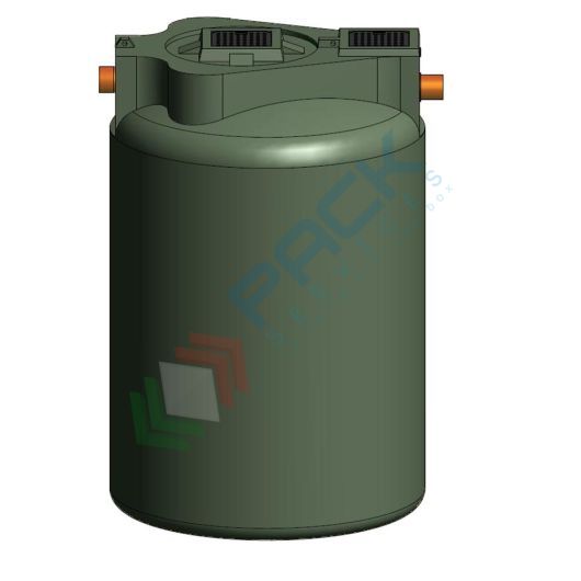 Fossa settica monocamerale, A.E. 75, Mis. Ø 2000 x 3050 H mm, capacità 9000 Lt, Tipologia: Fossa Settica, Capacità: 9000 Lt, Corpo: Liscio, Versione: Monocamerale vendita, produzione, prezzi e offerte
