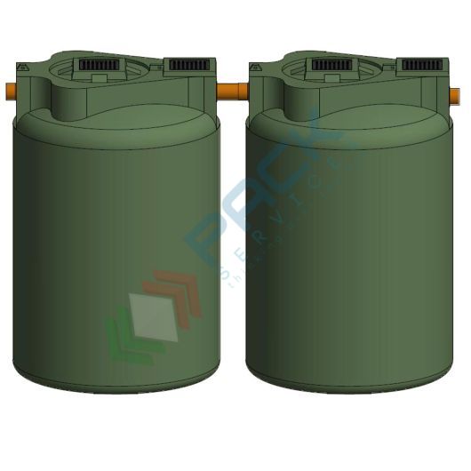 Fossa settica bicamerale, A.E. 100, Mis. Ø 5000 x 2500 H mm, capacità 12000 Lt, Tipologia: Fossa Settica, Capacità: 12000 Lt, Corpo: Liscio, Versione: Bicamerale vendita, produzione, prezzi e offerte