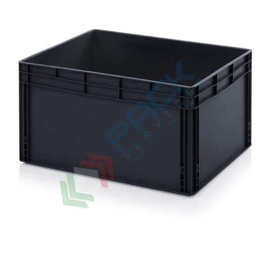 Cassetta in plastica (PP) conduttiva e antistatica, capacità 172 Lt, Mis. 800 L x 600 P x 420 H mm, Tipologia: Conduttive Antistatiche, Mis. Base (cm): 60 x 80, Altezza (cm): 42, Versione: Senza coperchio vendita, produzione, prezzi e offerte