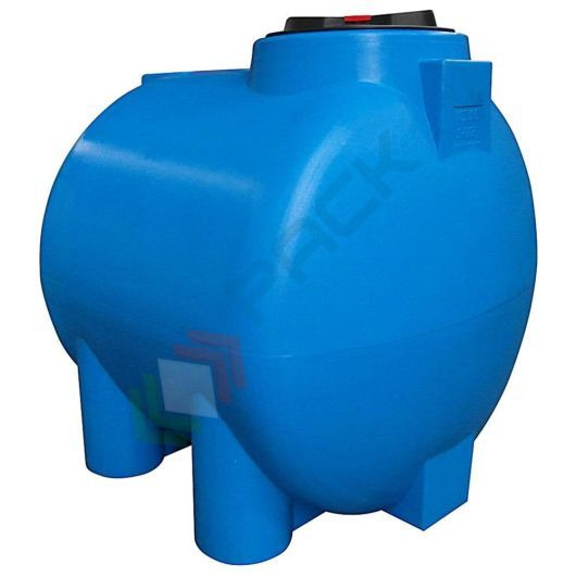 Serbatoio acqua in plastica (PE), cilindrico orizzontale con piedini, capacità 1950 Lt, Mis. 1350 L x 1600 P x 1500 H mm, colore azzurro, Tipologia: Cilindrico Orizzontale, Versione: con Piedi d'Appoggio, Capacità: 1950 Lt vendita, produzione, prezzi e offerte