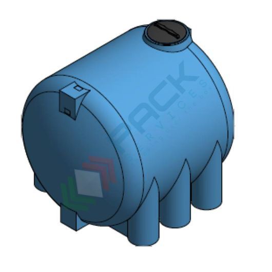 Serbatoio acqua in plastica (PE), cilindrico orizzontale con piedini, capacità 5000 Lt, Mis. 1850 L x 2220 P x 1980 H mm, colore azzurro, Tipologia: Cilindrico, Capacità: 5000 Lt, Versione: Orizzontale vendita, produzione, prezzi e offerte