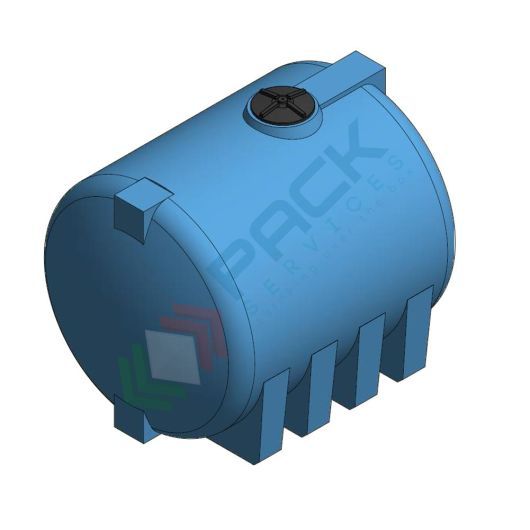Serbatoio acqua in plastica (PE), cilindrico orizzontale con piedini, capacità 8000 Lt, Mis. 2000 L x 2650 P x 2100 H mm, colore azzurro, Tipologia: Cilindrico Orizzontale, Versione: con Piedi d'Appoggio, Capacità: 8000 Lt vendita, produzione, prezzi e offerte