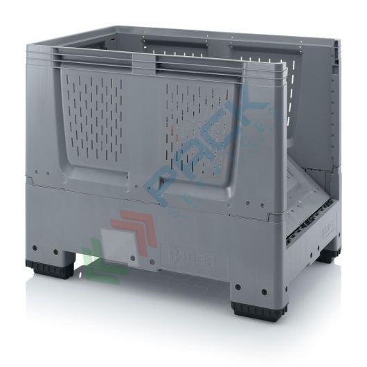 Cassa Pallet In Plastica Grigia - 675x940x640 Mm, Portata 200 Kg, Volume 290 Lt - Foto 10