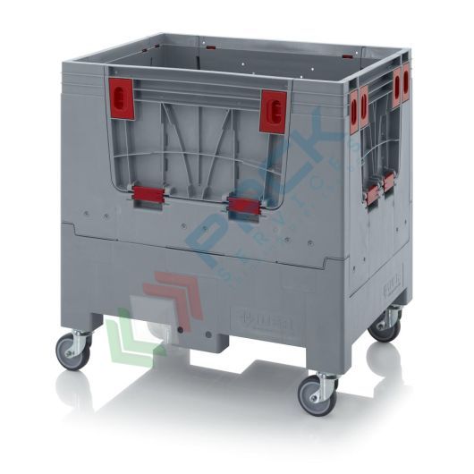 Cassa pallet in plastica (HDPE), pareti con sportelli abbattibili, 4 ruote, Mis. 800 L x 600 P x 930 H mm, volume 250 Lt, Tipologia: Bins Pieghevoli, Volume (Lt): 250, Materiale: HDPE, Mis. Base (cm): 60 x 80, Altezza (cm): 93, Base: 4 Ruote, Versione: 4 Vani d'Accesso vendita, produzione, prezzi e offerte