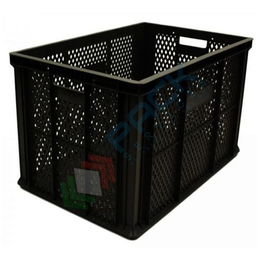 Cassetta in plastica (PP) sovrapponibile, 72 Lt, mis. 600 L x 400 P x 360 H mm, base e pareti forate, maniglie passanti, Tipologia: Forate, Per Alimenti: NO, Mis. Base (cm): 40 x 60, Altezza (cm): 36 vendita, produzione, prezzi e offerte