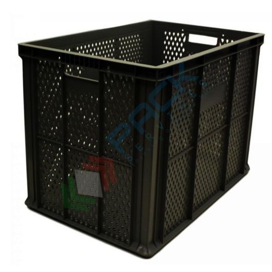 Cassetta in plastica (PP) sovrapponibile, 85 Lt, mis. 600 L x 400 P x 420 H mm, base e pareti forate, maniglie passanti, Tipologia: Forate, Per Alimenti: NO, Mis. Base (cm): 40 x 60, Altezza (cm): 42 vendita, produzione, prezzi e offerte