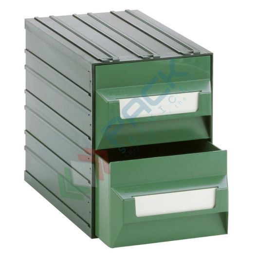 Cassettiera in plastica componibile con 2 cassetti, mis. 169 L x 323 P x 228 H mm, colore verde, Tipologia: Cassettiera Maxi, Colore: Verde + Nero, Cassetti nr.: 2, Versione: Formato M2 vendita, produzione, prezzi e offerte