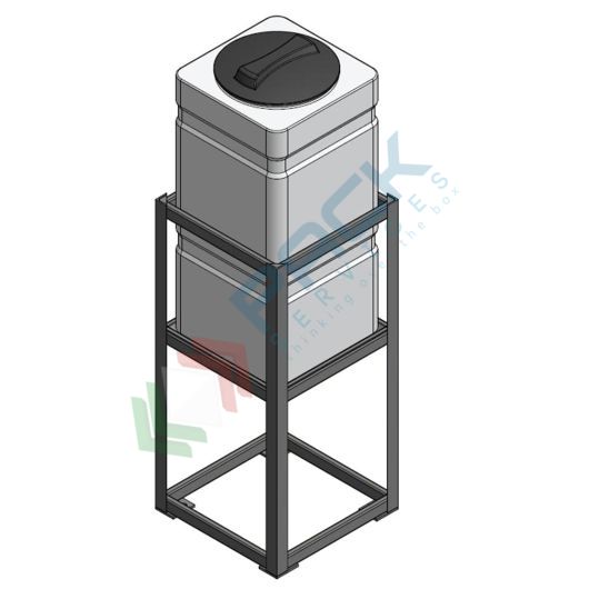 Serbatoio plastica (PE) per alimenti e prodotti chimici, parallelepipedo rettangolare, con struttura, capacità 50 Lt, Tipologia: Tronco-Conico per Trasporto, Capacità: 50 Lt, Versione: Per Liquidi vendita, produzione, prezzi e offerte